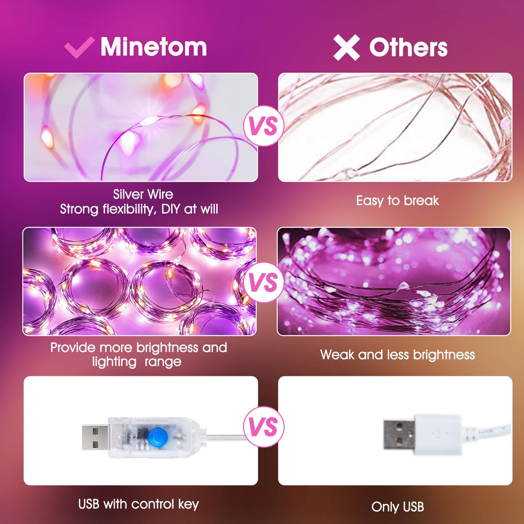 Minetom 300 LED Dimmable Fairy Curtain Lights - Decor by Handbags Specialist Headquarter | Available at Handbags Specialist Headquarter