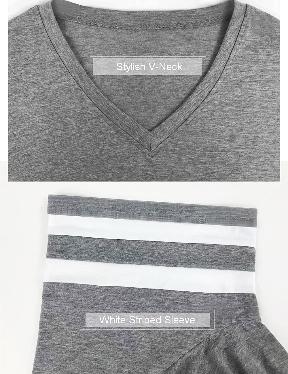 Summer V-Neck Plus Tunic Tee for Women 1X-5X - Woman T-Shirt by Handbags Specialist Headquarter | Available at Handbags Specialist Headquarter