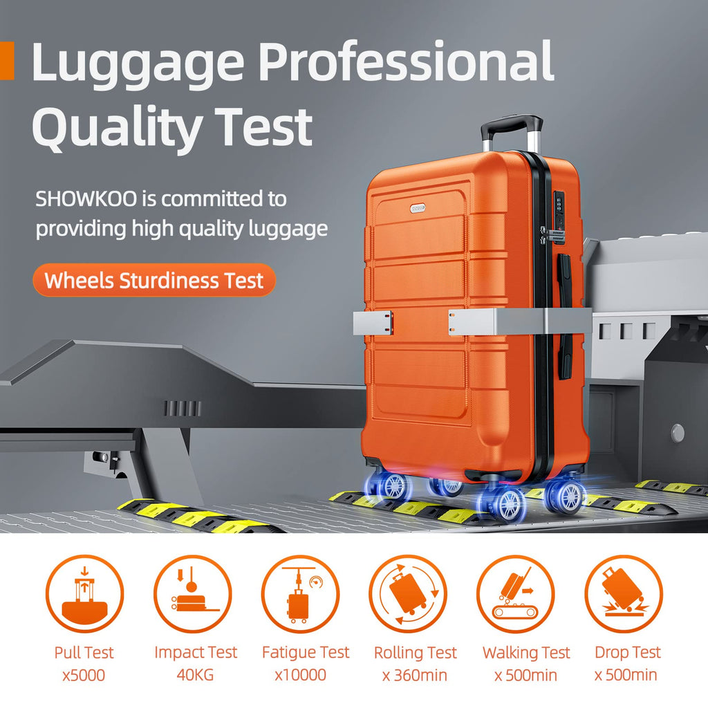 Expandable ShowKoo Suitcase - Durable & TSA Lock - Luggage Travel Bags by Handbags Specialist Headquarter | Available at Handbags Specialist Headquarter