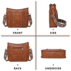 AUYOCO Chic Vegan Leather Crossbody Bag with Strap -  by Handbags Specialist Headquarter | Available at Handbags Specialist Headquarter