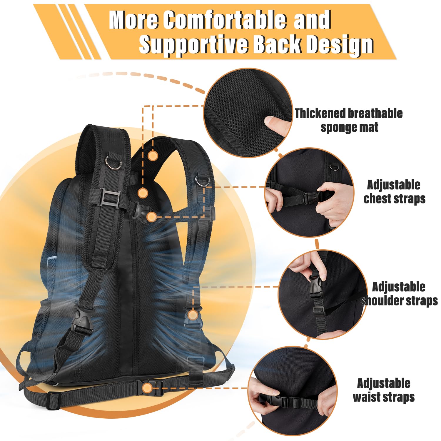 PawVentura: Adjustable Pet Carrier Backpack -  by Handbags Specialist Headquarter | Available at Handbags Specialist Headquarter