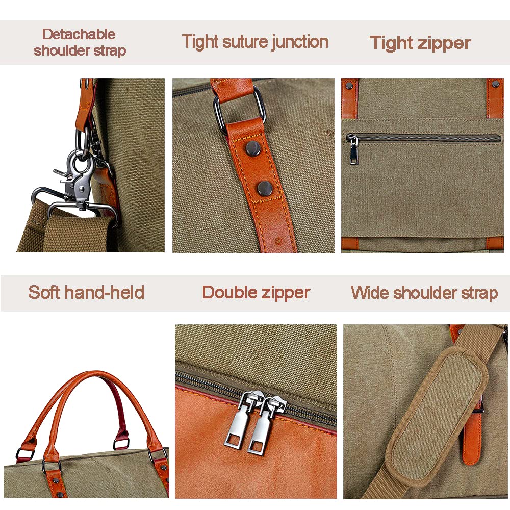 Weekender Overnight Travel Bag with Shoe Pouch
