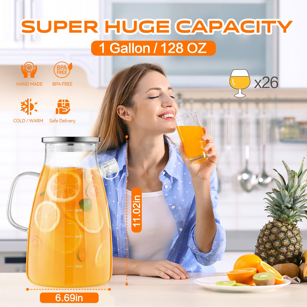 Aofmee Stainless Precision Pitcher - 68oz Borosilicate - Decor by Handbags Specialist Headquarter | Available at Handbags Specialist Headquarter