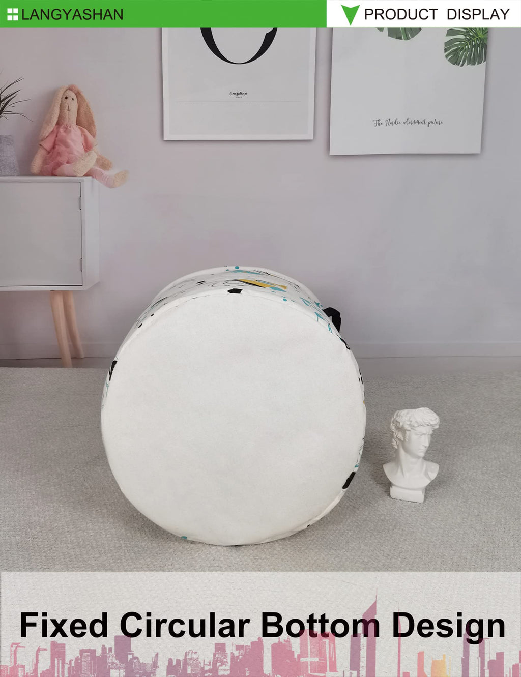 Collapsible Canvas Hamper by LANGYASHAN - Laundry Baskets by Handbags Specialist Headquarter | Available at Handbags Specialist Headquarter