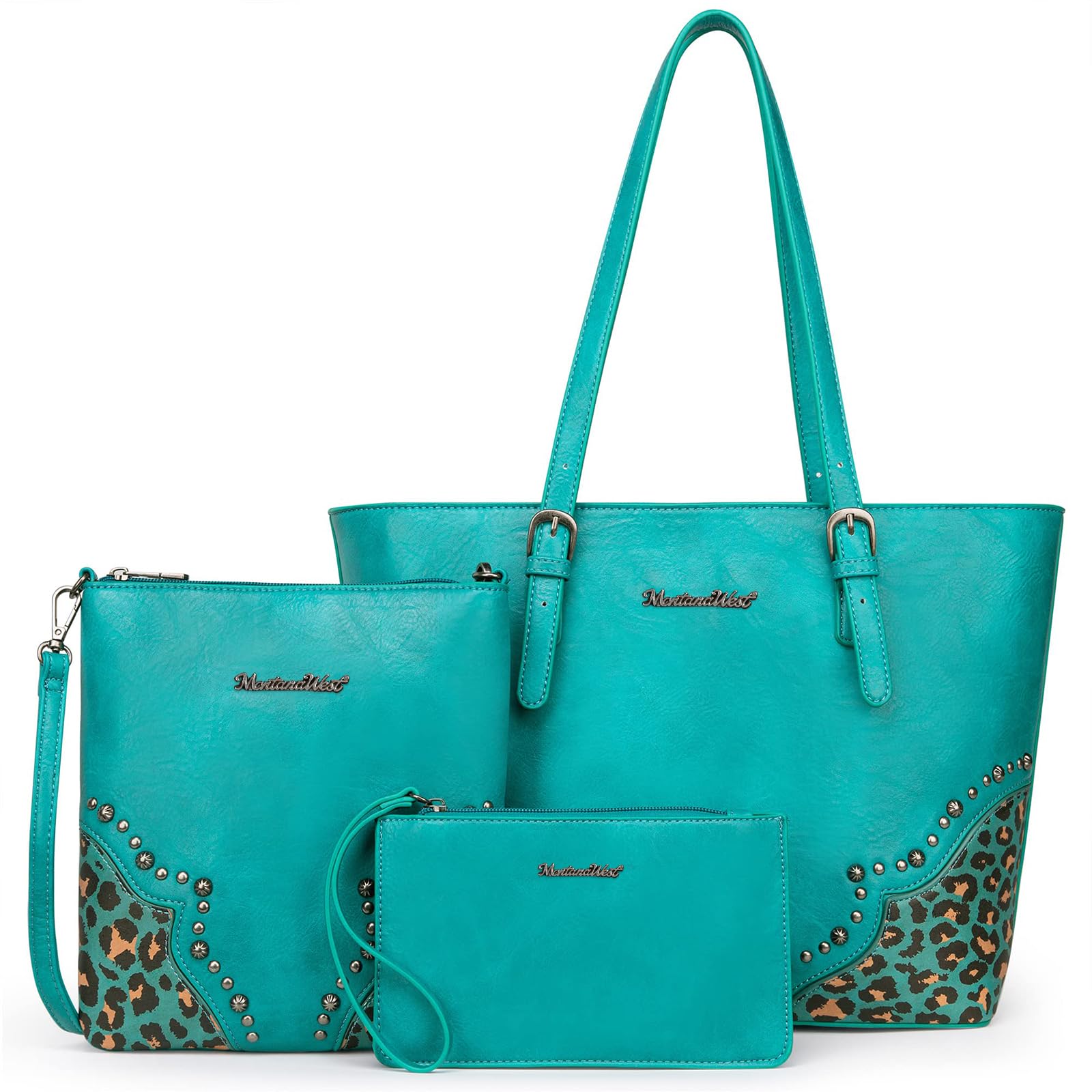 Leopard Luxe: Montana West 3pc Tote & Satchel Set