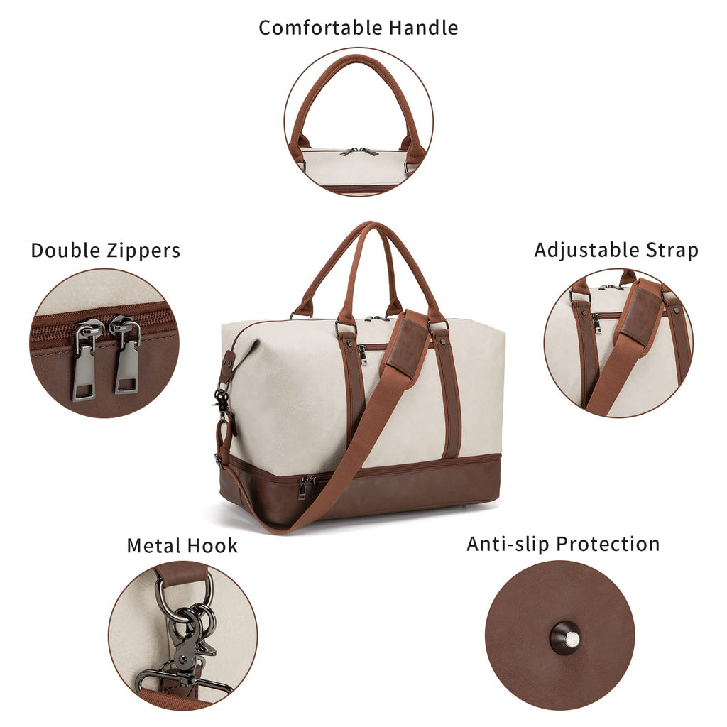 Weekender Overnight Travel Bag with Shoe Pouch