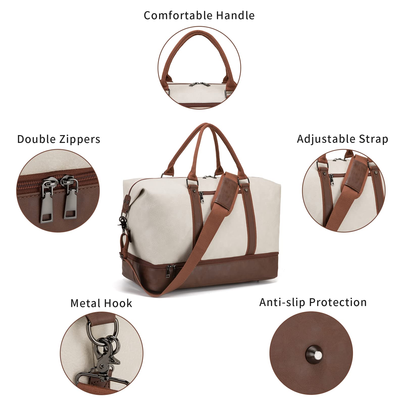 Weekender Overnight Travel Bag with Shoe Pouch