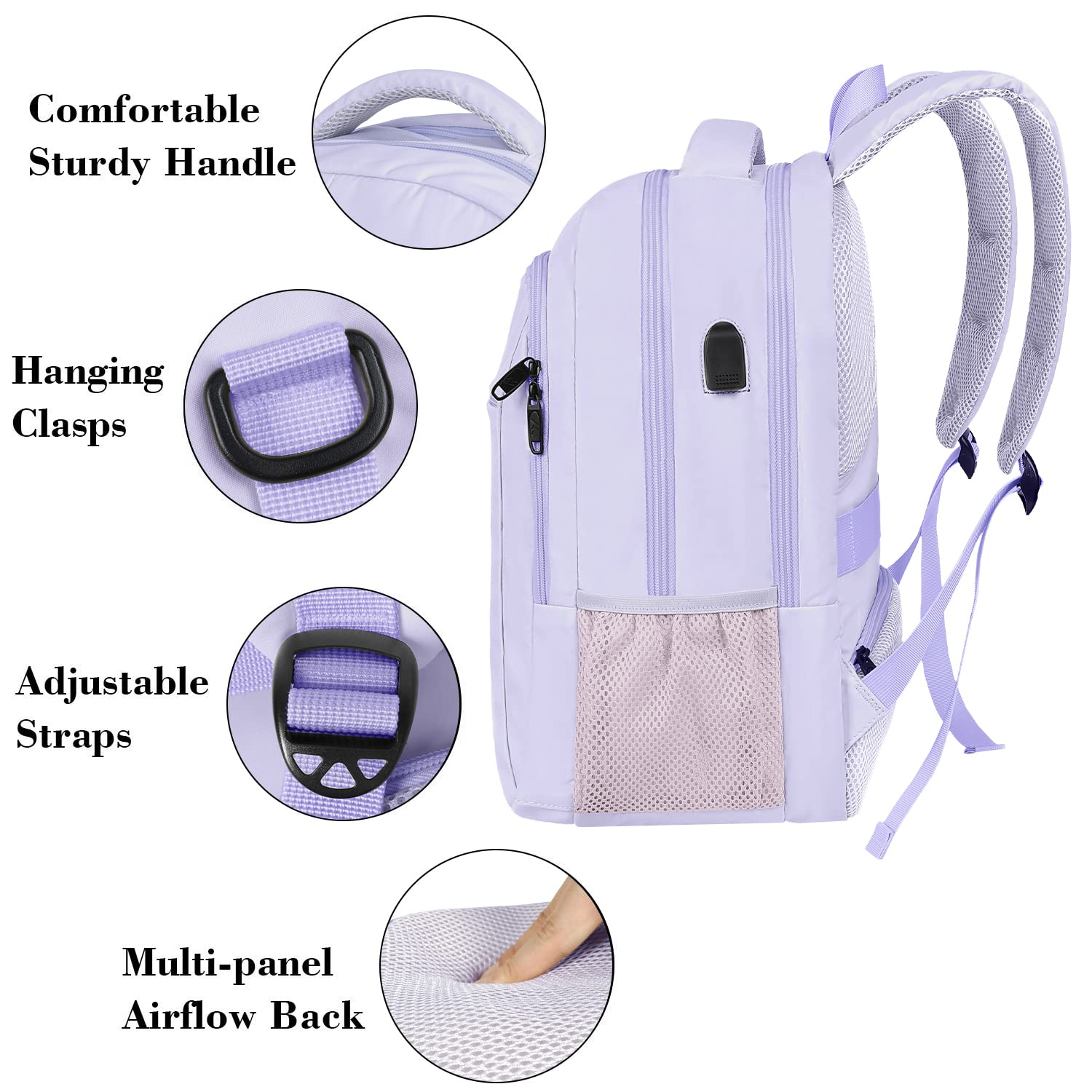 MATEIN SleekGuard Laptop Backpack with USB Port - Backpack Bags by Handbags Specialist Headquarter | Available at Handbags Specialist Headquarter