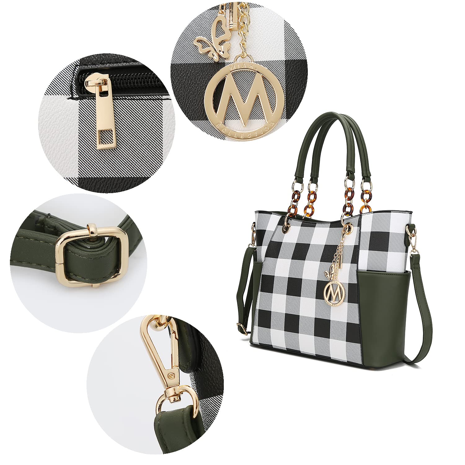 MKF Collection Vegan Leather Tote & Wallet Set