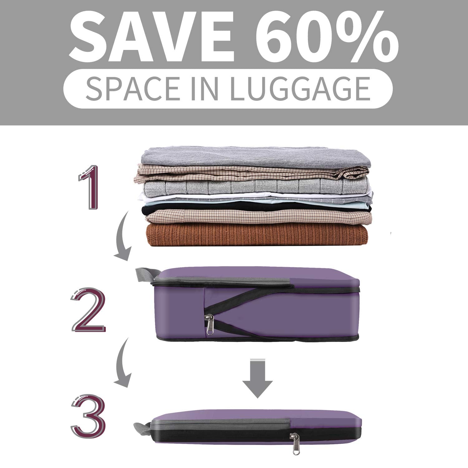 BAGAIL Expandable Travel Compression Cubes Set -  by Handbags Specialist Headquarter | Available at Handbags Specialist Headquarter