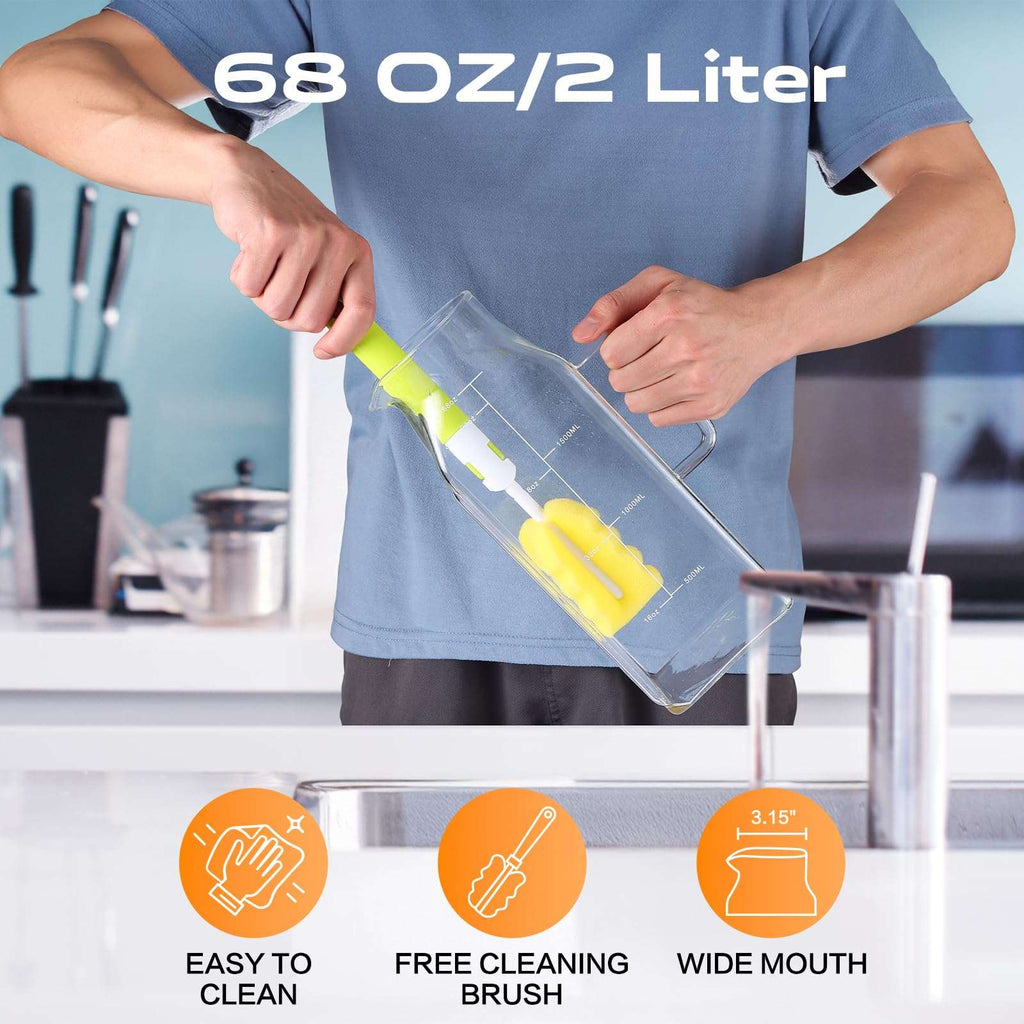 Aofmee Stainless Precision Pitcher - 68oz Borosilicate - Decor by Handbags Specialist Headquarter | Available at Handbags Specialist Headquarter