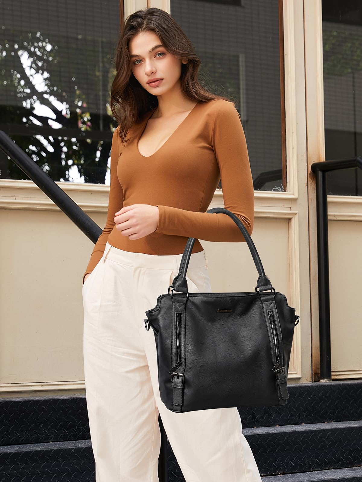 CLUCI Eco Luxe Vegan Leather Tote Bag - Bucket Bag by Handbags Specialist Headquarter | Available at Handbags Specialist Headquarter