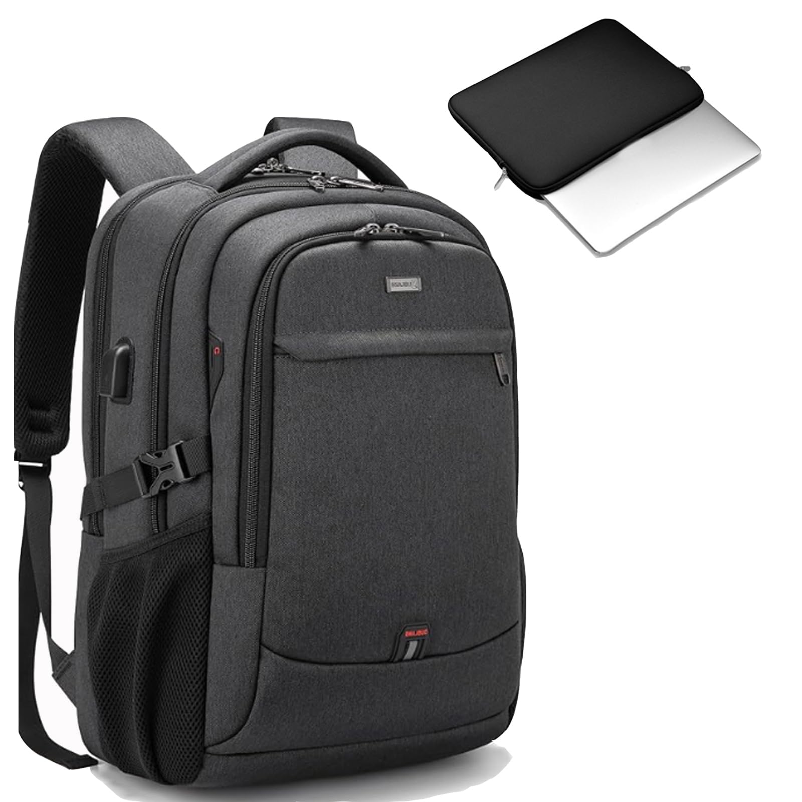 DUSLANG Travel Laptop Backpack with USB Port - Black - Backpack Bags by Handbags Specialist Headquarter | Available at Handbags Specialist Headquarter