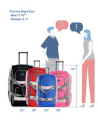 Olympia 22 Max Wheeled Duffel: 8-Pocket Water-Resist -  by Handbags Specialist Headquarter | Available at Handbags Specialist Headquarter