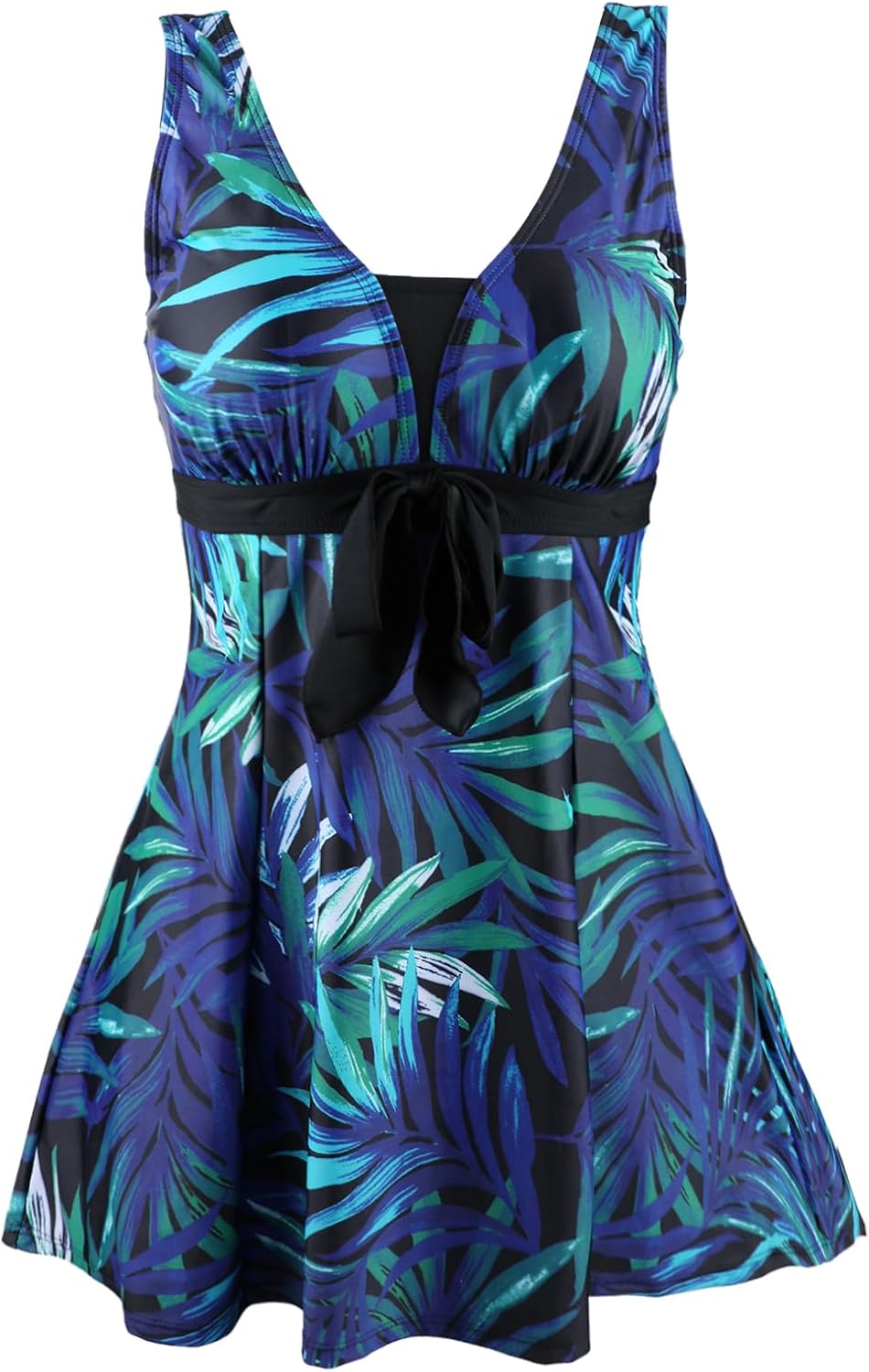 Plus Size Tummy Control Swimdress with Boyshorts