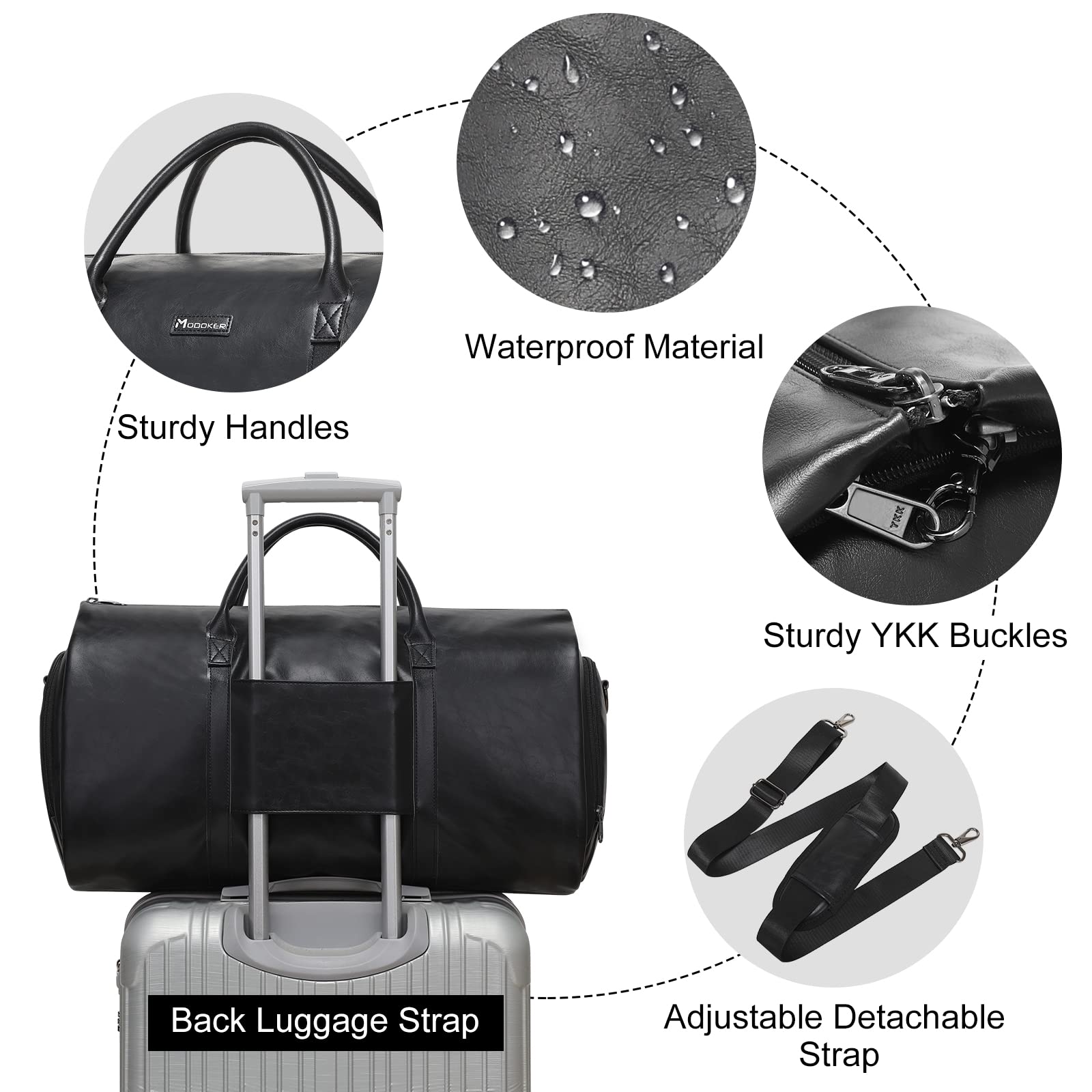 Modoker Travel Garment Bag - Versatile & Stylish - Luggage Travel Bags by Handbags Specialist Headquarter | Available at Handbags Specialist Headquarter