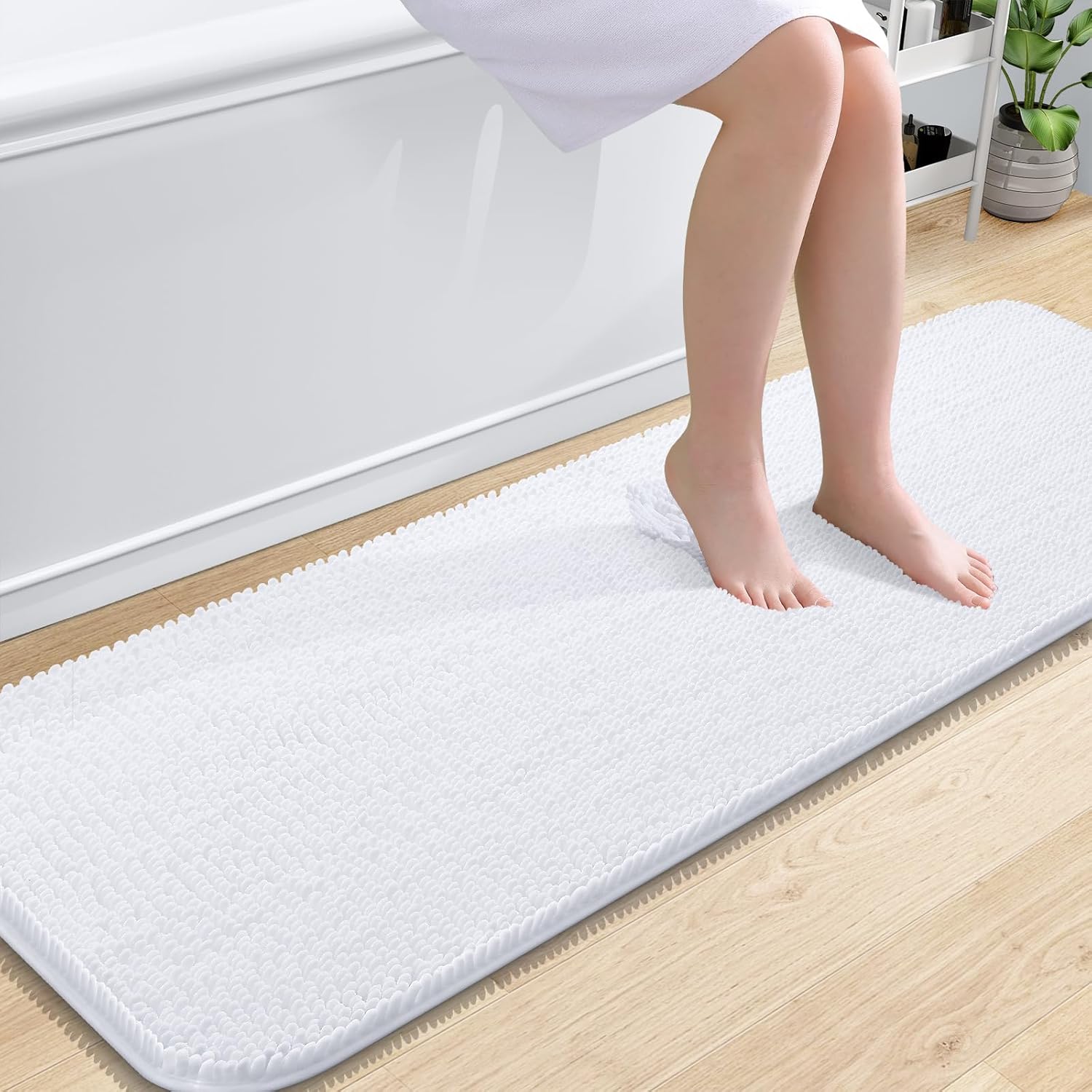 OLANLY Luxe Chenille Bath Mat - Quick Dry & Soft - Decor by Handbags Specialist Headquarter | Available at Handbags Specialist Headquarter