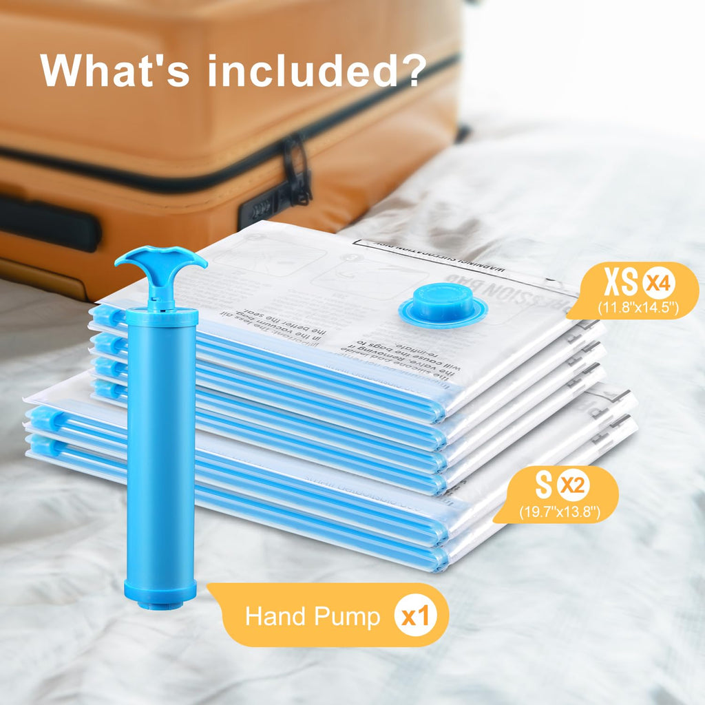 Vacuum Space Saver Bags - 6 Pack Travel Combo -  by Handbags Specialist Headquarter | Available at Handbags Specialist Headquarter