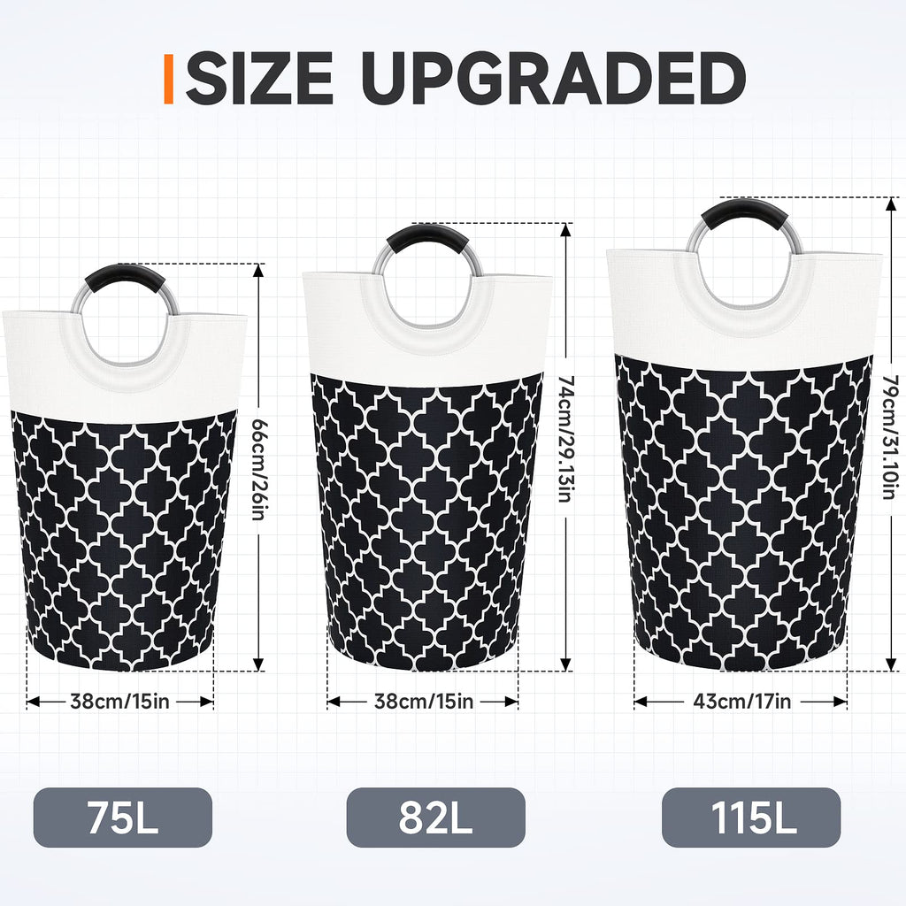 Collapsible Hamper Bag - Grey - Laundry Baskets by Handbags Specialist Headquarter | Available at Handbags Specialist Headquarter