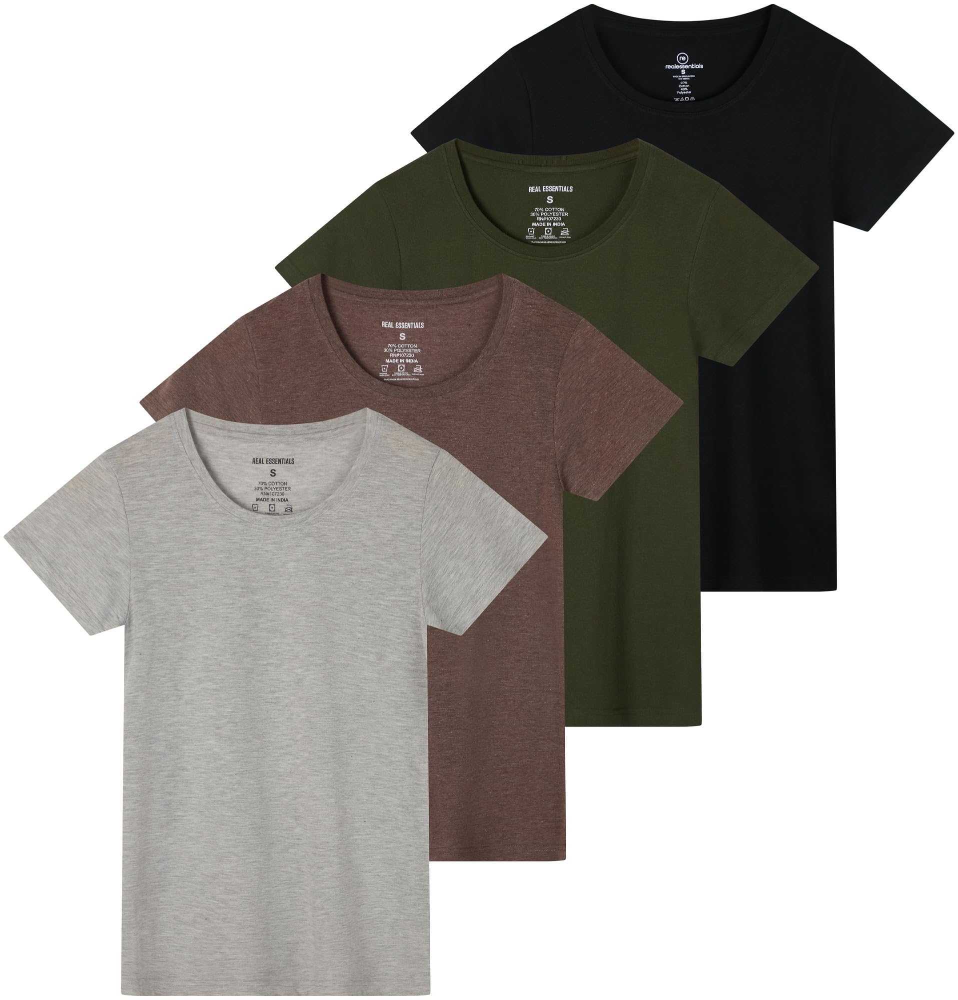 Essentials Women's Classic Crew Tee 4-Pack - Women's T Shirt by Handbags Specialist Headquarter | Available at Handbags Specialist Headquarter