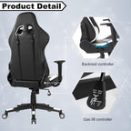 GOTMINSI Ergonomic Racing Desk Chair - White - Gaming Accessories by Handbags Specialist Headquarter | Available at Handbags Specialist Headquarter