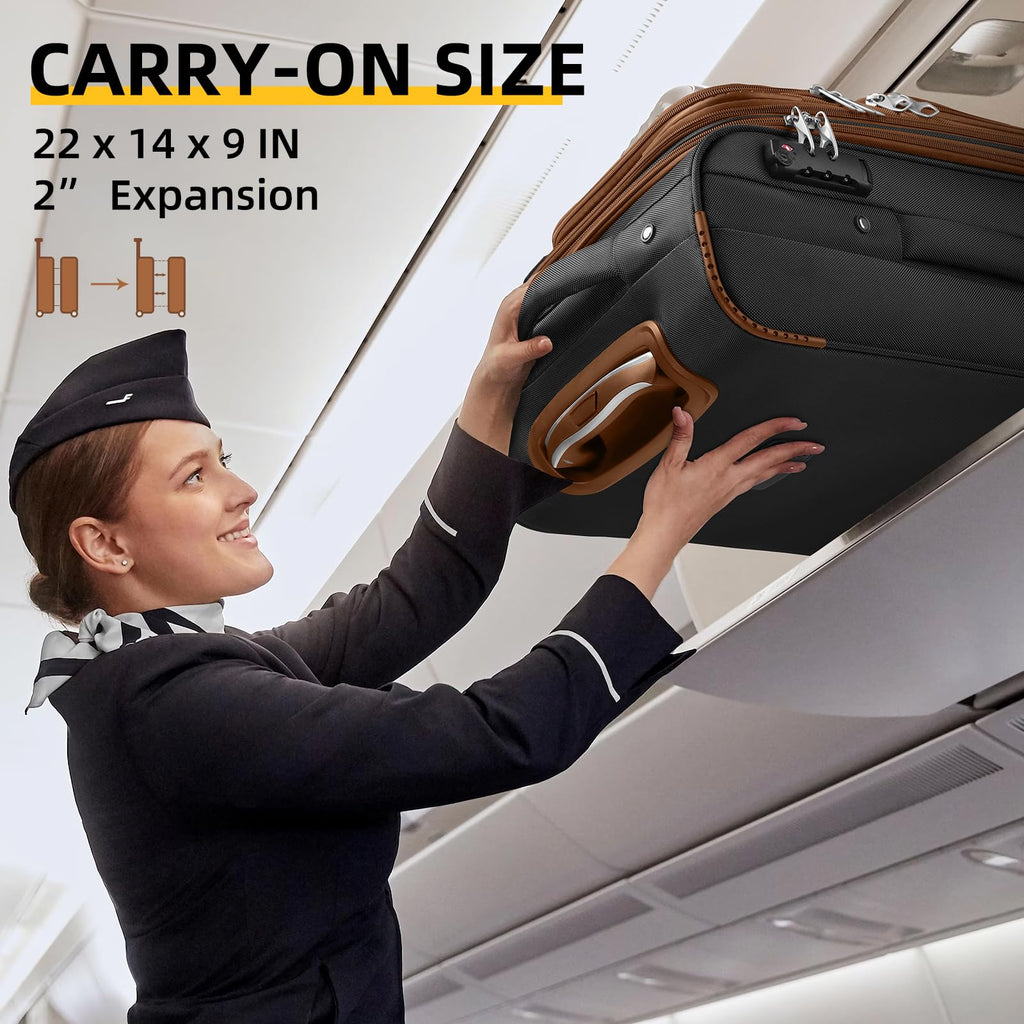 LARVENDER Expandable 5-Piece Spinner Luggage Set -  by Handbags Specialist Headquarter | Available at Handbags Specialist Headquarter