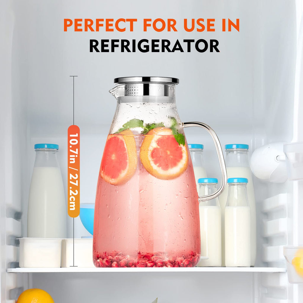 Aofmee Stainless Precision Pitcher - 68oz Borosilicate - Decor by Handbags Specialist Headquarter | Available at Handbags Specialist Headquarter