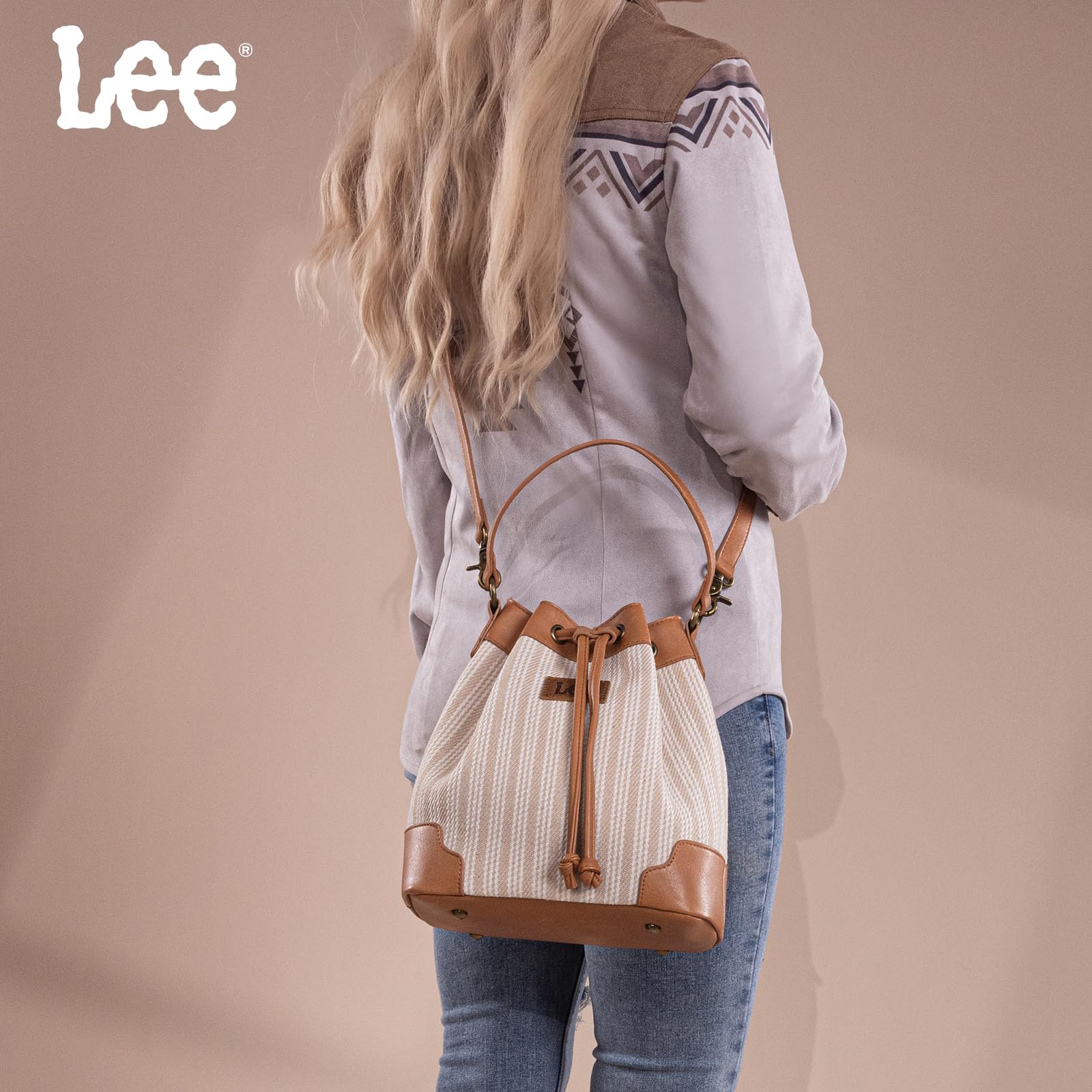 Montana West Lee Drawstring Hobo Bucket Bag -  by Handbags Specialist Headquarter | Available at Handbags Specialist Headquarter