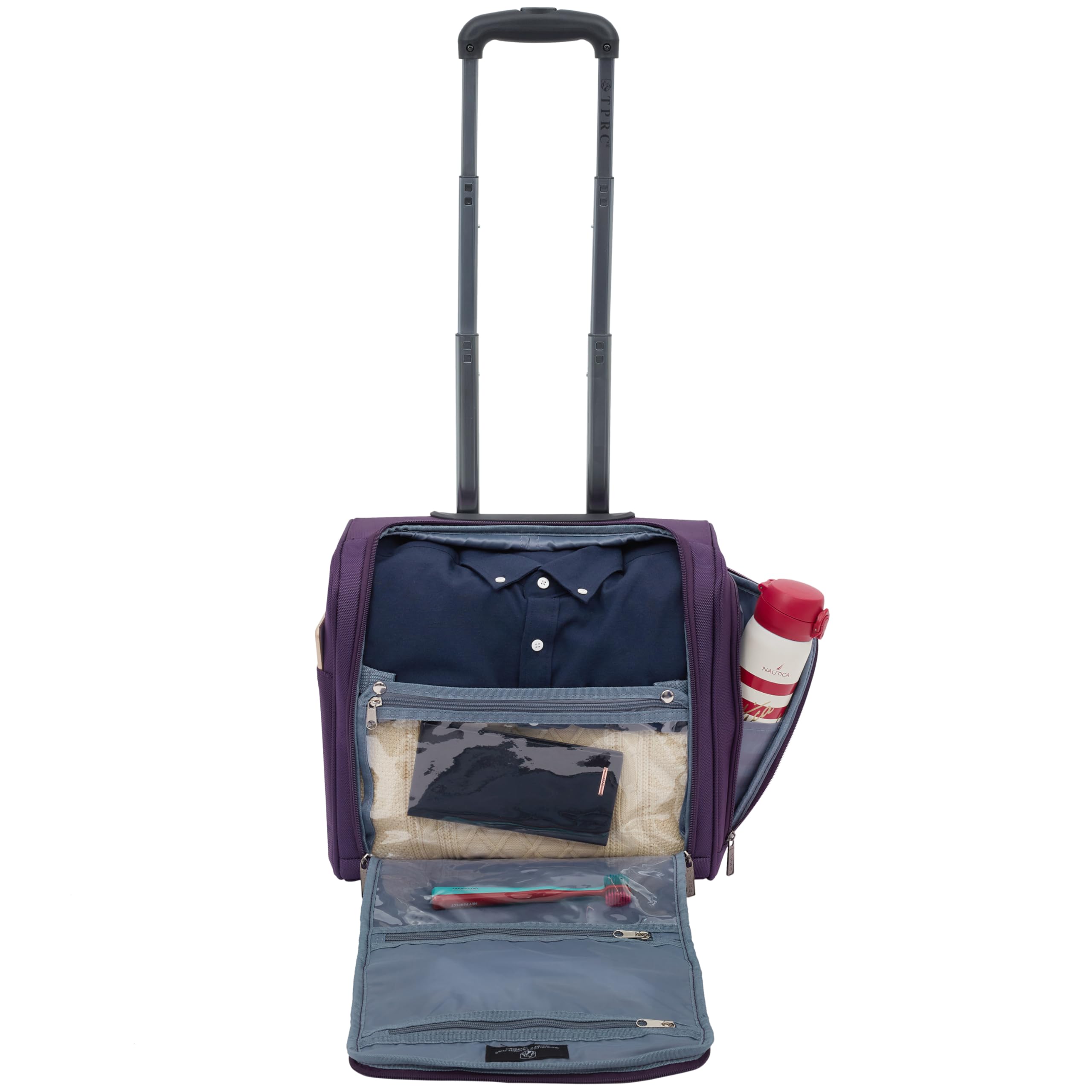 TPRC Smart Purple Underseat Carry-On with USB Port -  by Handbags Specialist Headquarter | Available at Handbags Specialist Headquarter