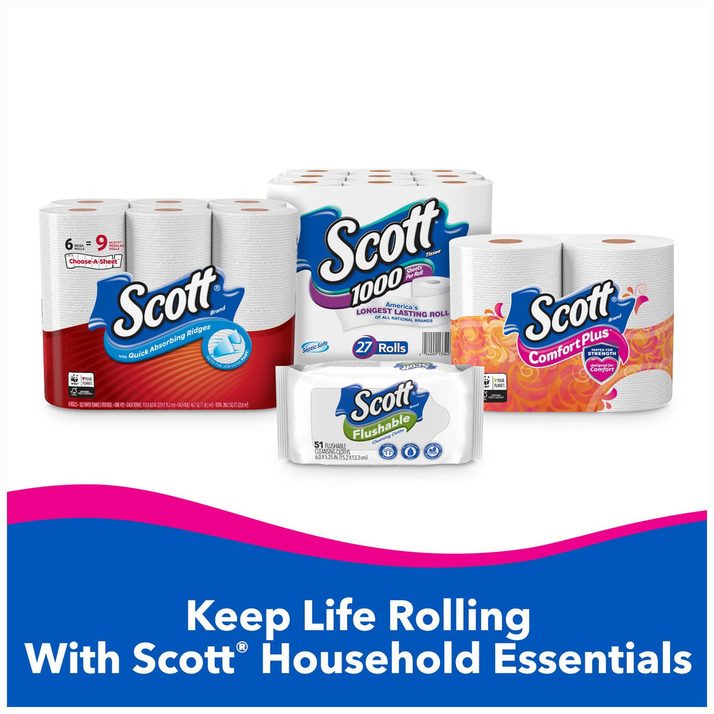 Scott SoftEase: 12 Double Rolls, Septic-Safe Tissue - Toilet Paper by Handbags Specialist Headquarter | Available at Handbags Specialist Headquarter