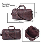 Leather Travel Duffel Bag for Men & Women