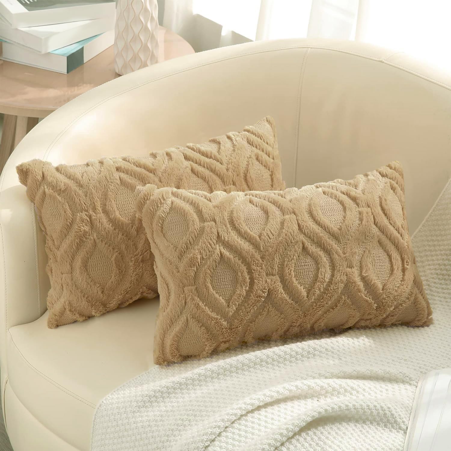 Farmhouse Faux Wool Pillow Covers - Decor by Handbags Specialist Headquarter | Available at Handbags Specialist Headquarter
