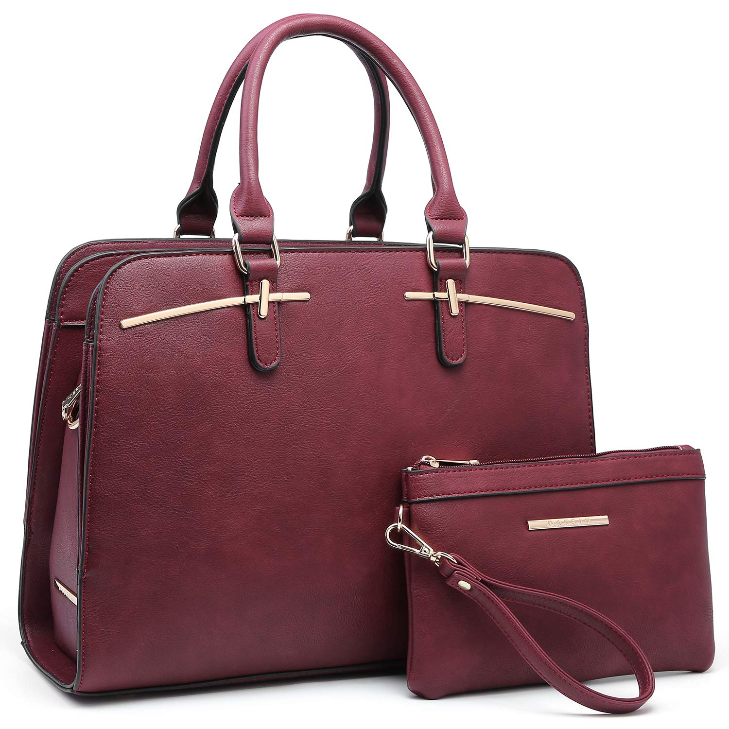 Women’s 2pc Tote & Wallet Handbag Set with 3 Compartments