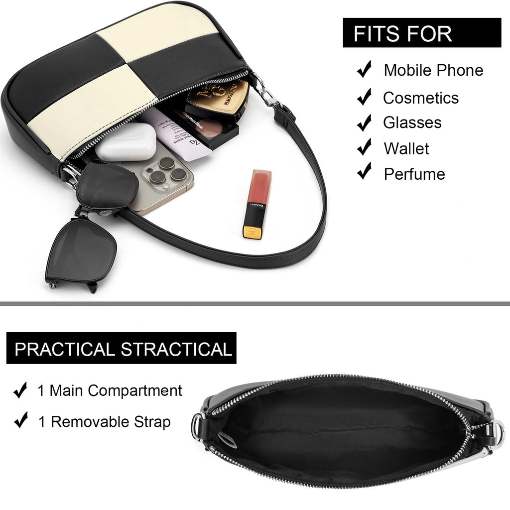 Retro Vegan Leather Shoulder Bag -  by Handbags Specialist Headquarter | Available at Handbags Specialist Headquarter