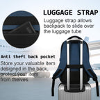 Volher Anti-Theft USB Laptop Backpack - Rose Red