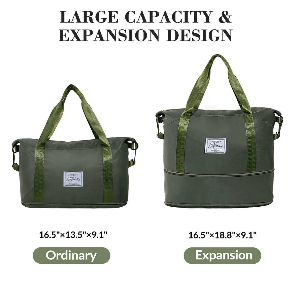 Pink Expandable Travel Duffel with Wet Pocket -  by Handbags Specialist Headquarter | Available at Handbags Specialist Headquarter