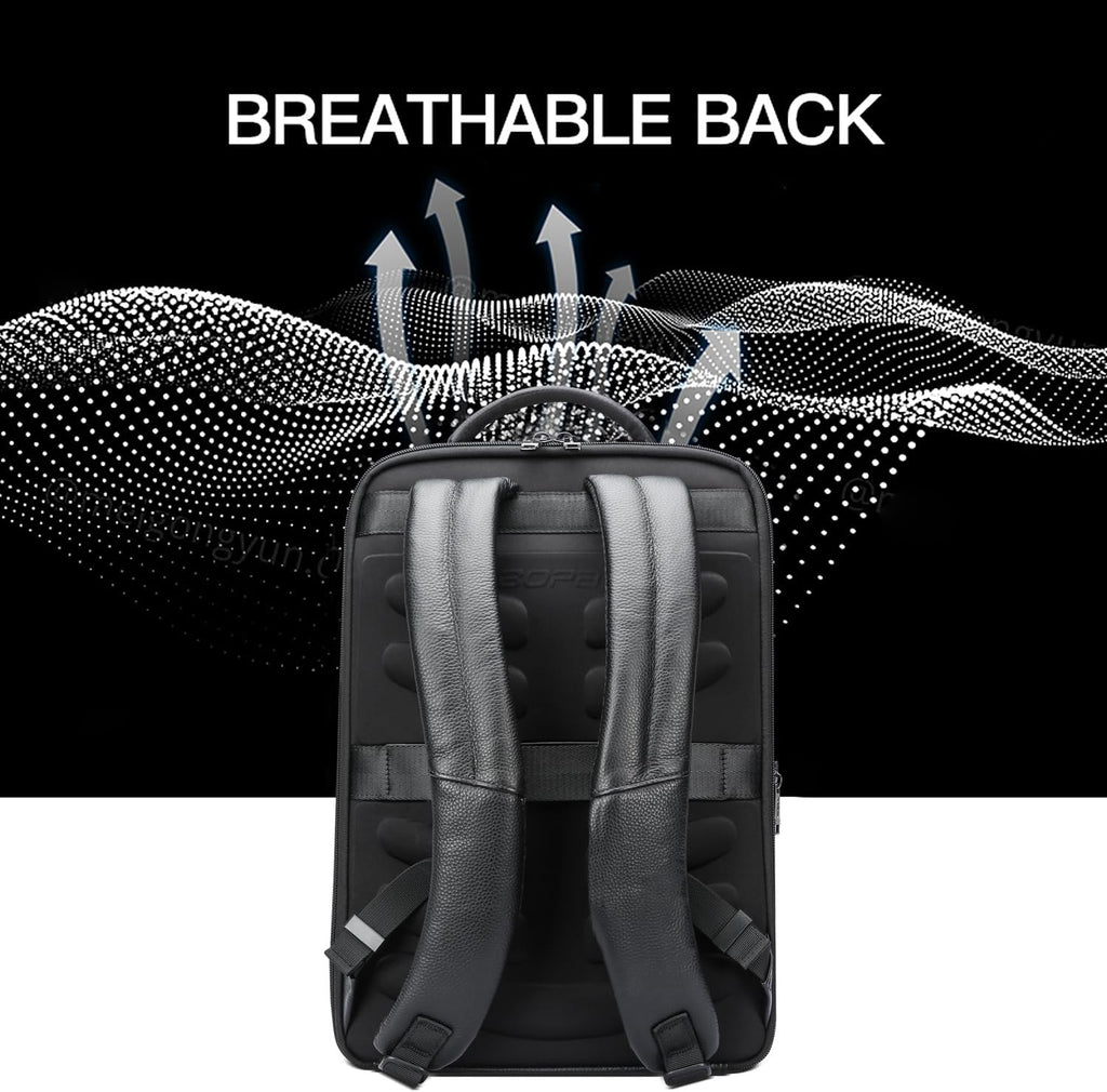 BOPai Executive Leather Backpack with USB Charging - Backpacks by Handbags Specialist Headquarter | Available at Handbags Specialist Headquarter