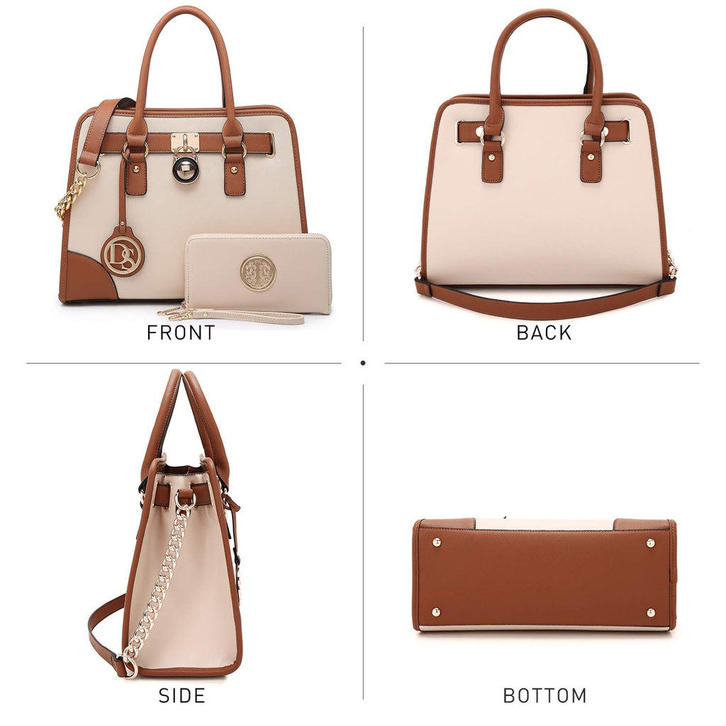 Dasein Women’s 2pcs Satchel & Shoulder Bag Set