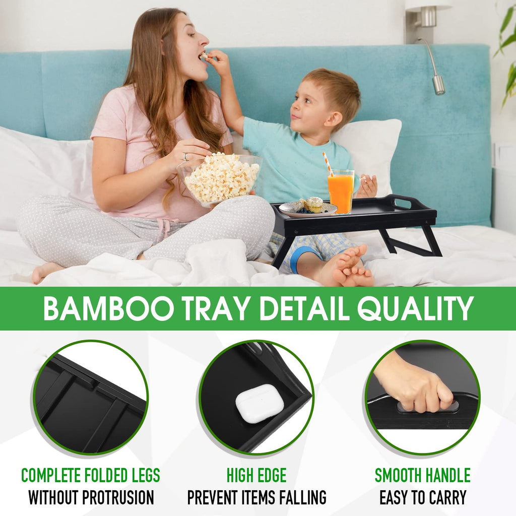 Artmeer Bamboo Foldable Bed & Laptop Tray - 2 Pack - Decor by Handbags Specialist Headquarter | Available at Handbags Specialist Headquarter