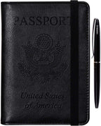 HerriaT RFID Leather Passport Wallet - Gray -  by Handbags Specialist Headquarter | Available at Handbags Specialist Headquarter