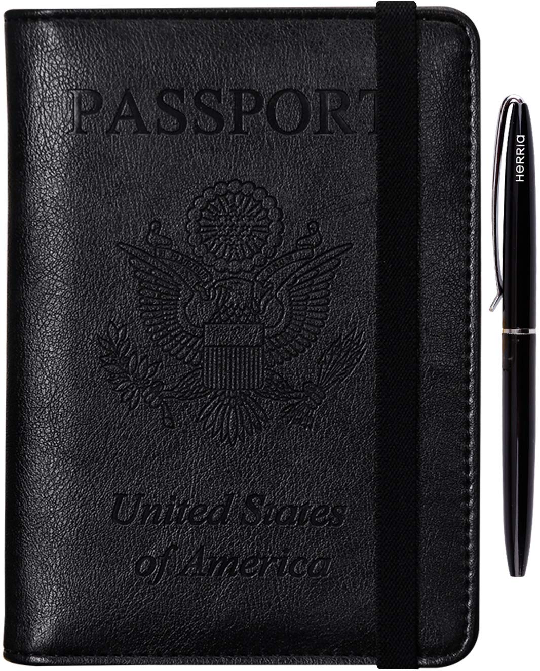 HerriaT RFID Leather Passport Wallet - Gray -  by Handbags Specialist Headquarter | Available at Handbags Specialist Headquarter