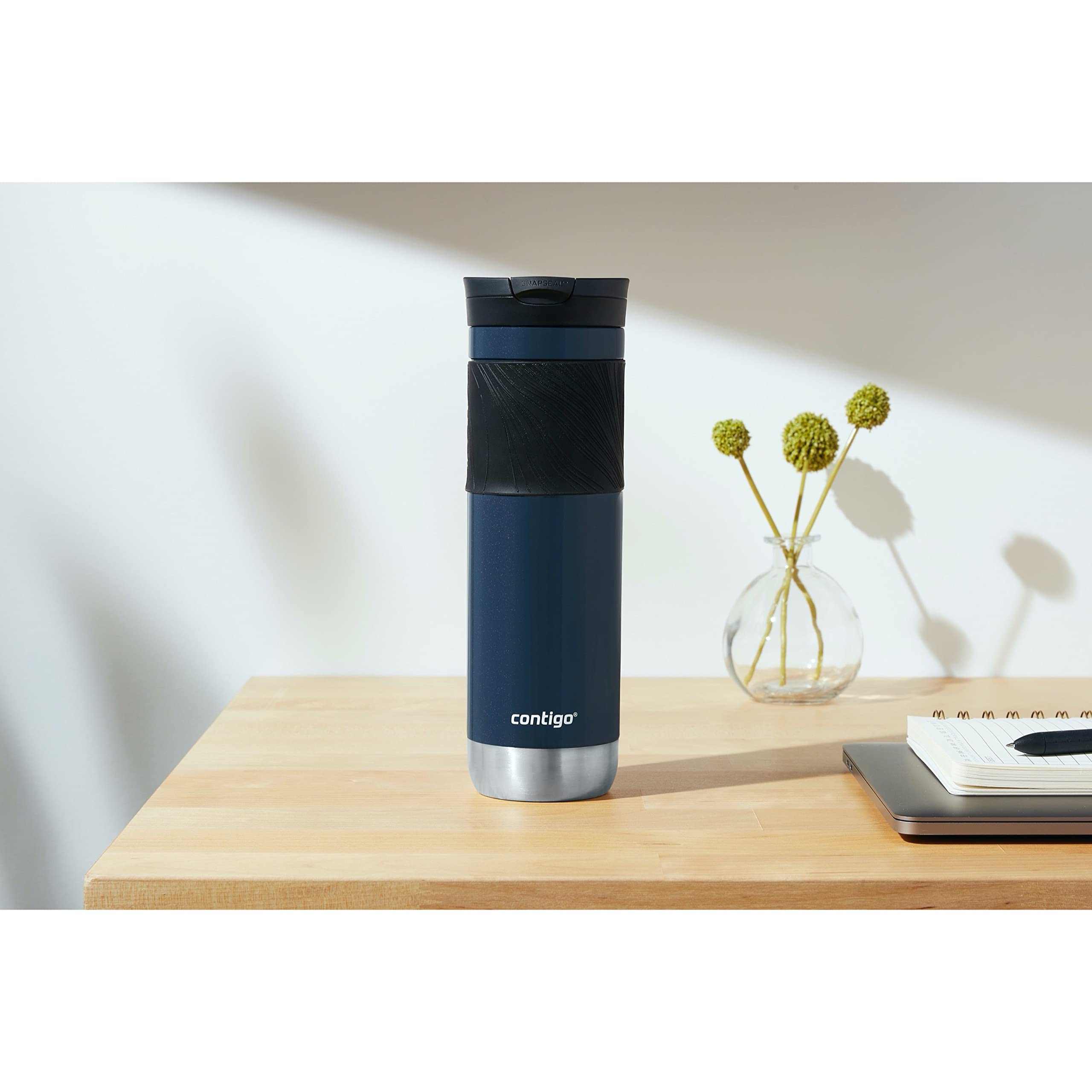 SNAPSEAL Grip Stainless Travel Mug 20oz - Blue/Berry - Water Bottles by Handbags Specialist Headquarter | Available at Handbags Specialist Headquarter