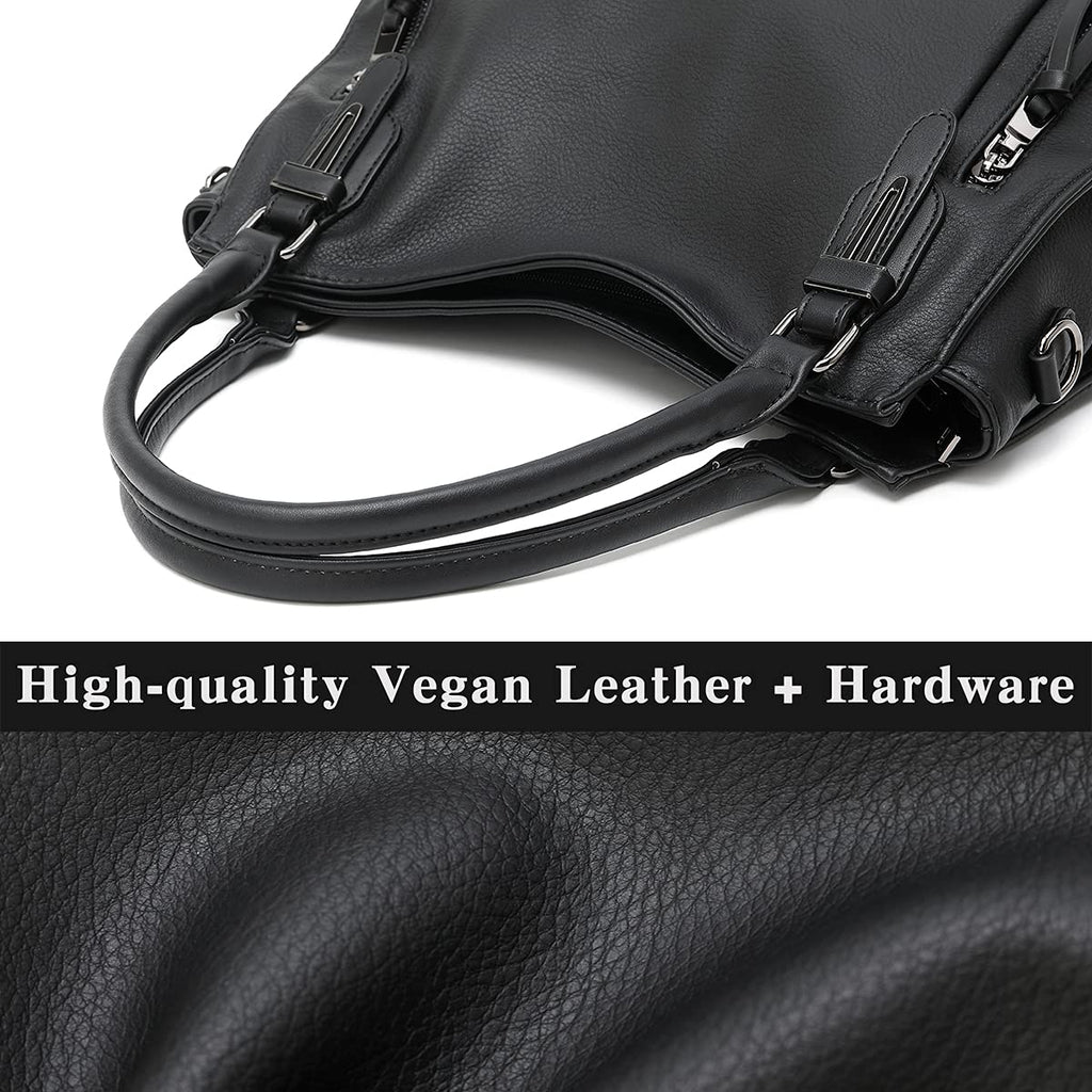 Lapsting Boho Faux Leather Hobo Shoulder Bag