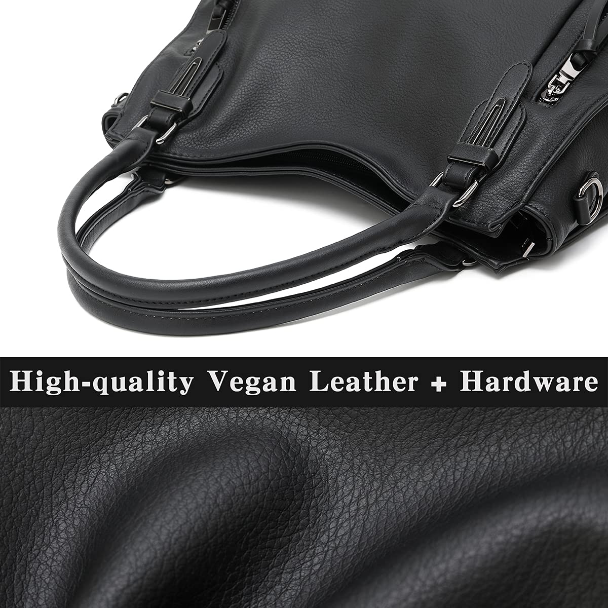 Lapsting Boho Faux Leather Hobo Shoulder Bag
