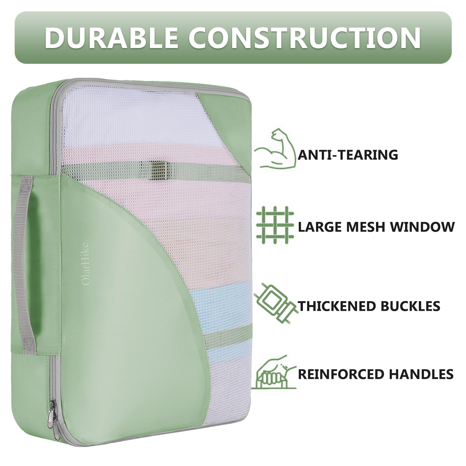 OlarHike Travel Cube Set - Cream Organizer & Gifts -  by Handbags Specialist Headquarter | Available at Handbags Specialist Headquarter