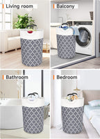 Collapsible Hamper Bag - Grey - Laundry Baskets by Handbags Specialist Headquarter | Available at Handbags Specialist Headquarter