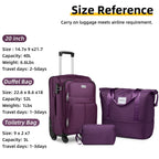LARVENDER Expandable 5-Piece Spinner Luggage Set -  by Handbags Specialist Headquarter | Available at Handbags Specialist Headquarter