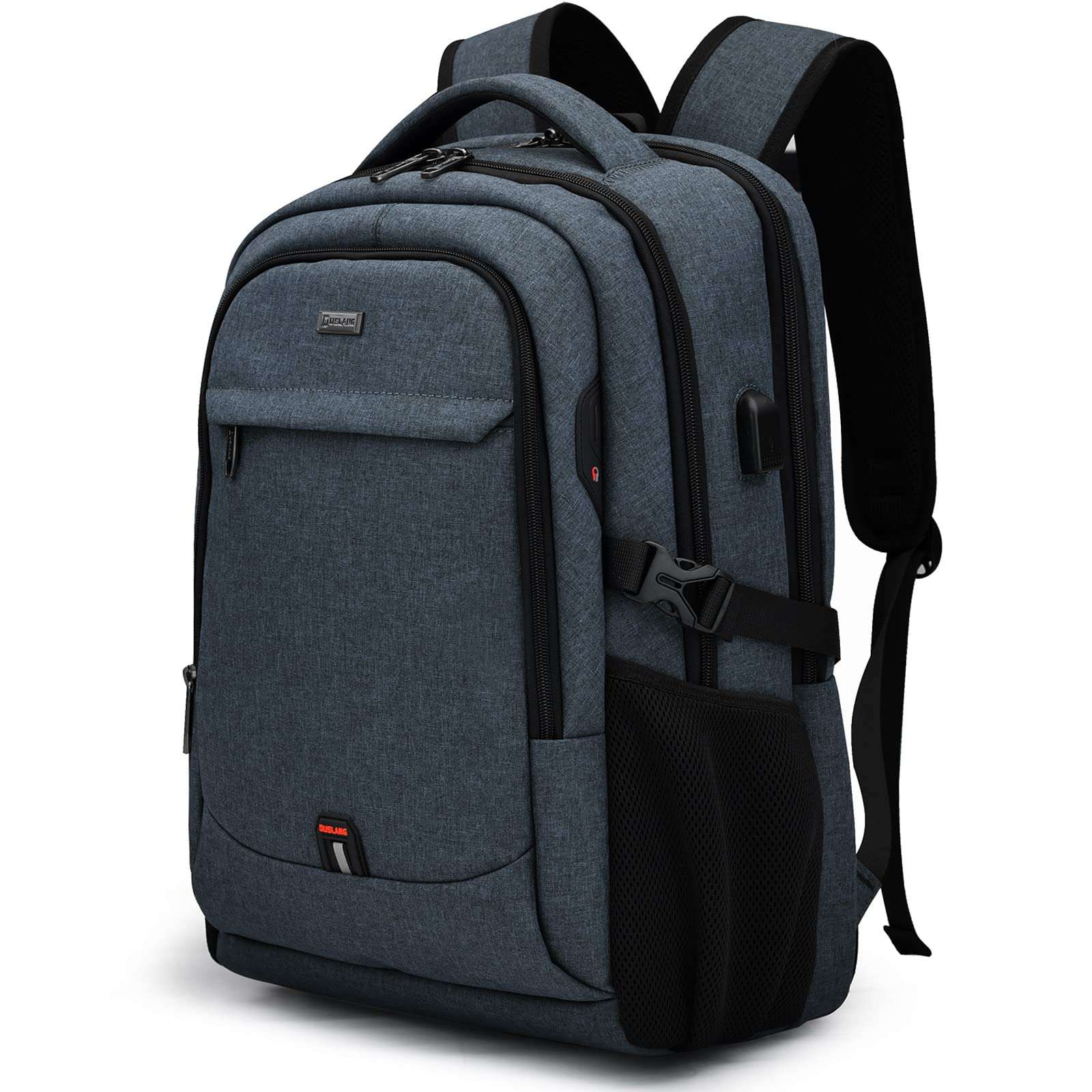 DUSLANG Travel Laptop Backpack with USB Port - Black - Backpack Bags by Handbags Specialist Headquarter | Available at Handbags Specialist Headquarter