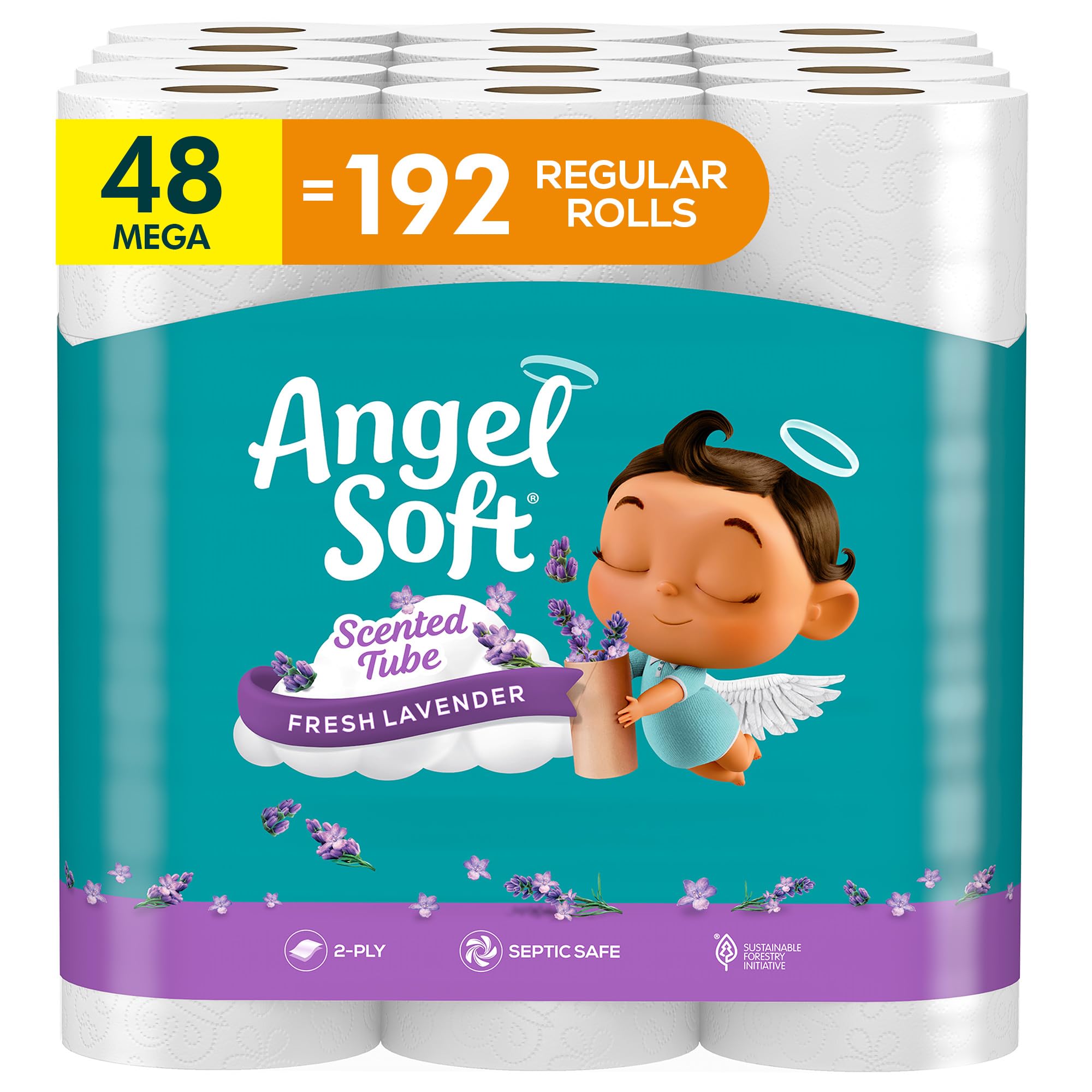 Angel Fresh Lavender Mega Toilet Rolls - Soft & Strong - Toilet Paper by Handbags Specialist Headquarter | Available at Handbags Specialist Headquarter