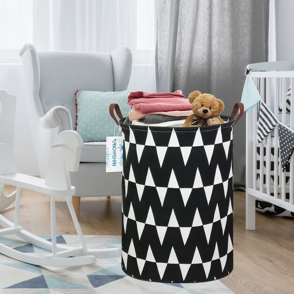Collapsible Canvas Hamper by LANGYASHAN - Laundry Baskets by Handbags Specialist Headquarter | Available at Handbags Specialist Headquarter